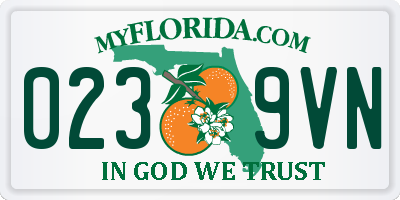 FL license plate 0239VN