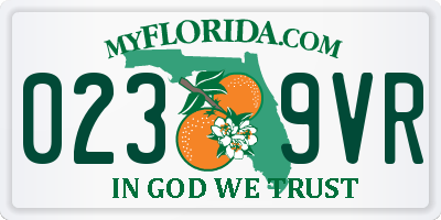 FL license plate 0239VR
