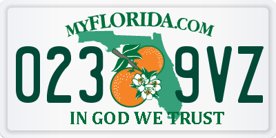 FL license plate 0239VZ