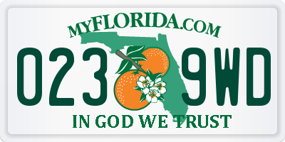 FL license plate 0239WD