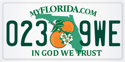 FL license plate 0239WE