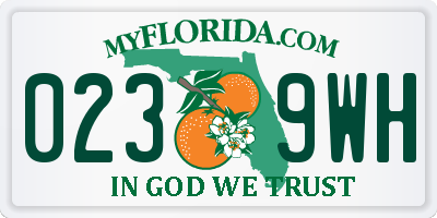 FL license plate 0239WH