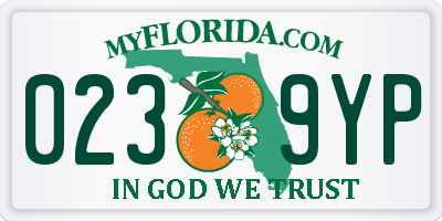 FL license plate 0239YP