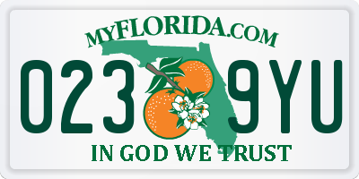 FL license plate 0239YU