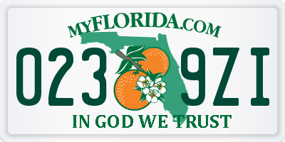 FL license plate 0239ZI