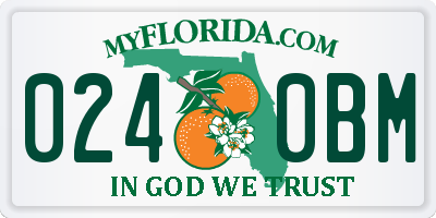 FL license plate 0240BM