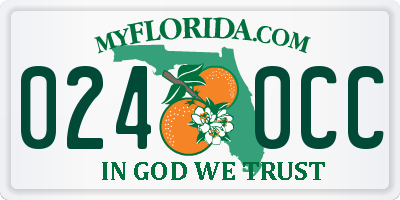 FL license plate 0240CC