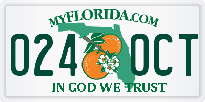 FL license plate 0240CT