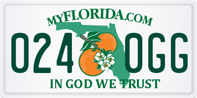 FL license plate 0240GG