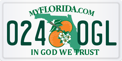 FL license plate 0240GL