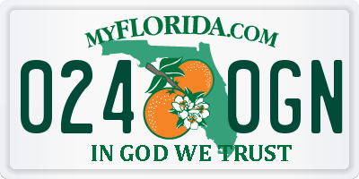 FL license plate 0240GN