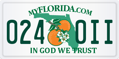 FL license plate 0240II