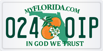 FL license plate 0240IP