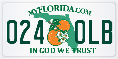 FL license plate 0240LB