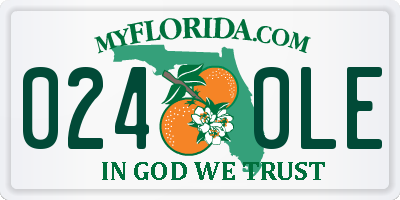 FL license plate 0240LE