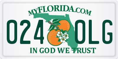 FL license plate 0240LG