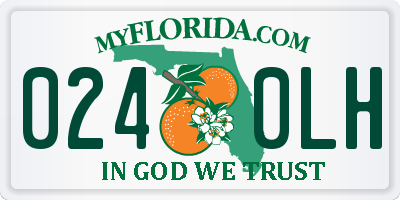 FL license plate 0240LH