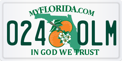 FL license plate 0240LM