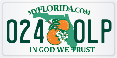 FL license plate 0240LP