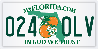 FL license plate 0240LV