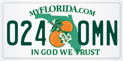 FL license plate 0240MN