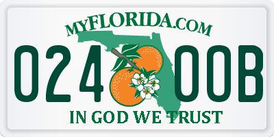 FL license plate 0240OB