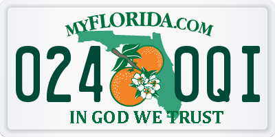 FL license plate 0240QI
