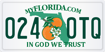 FL license plate 0240TQ