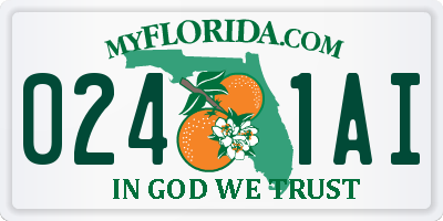 FL license plate 0241AI