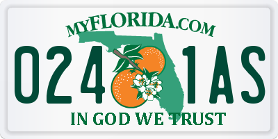 FL license plate 0241AS