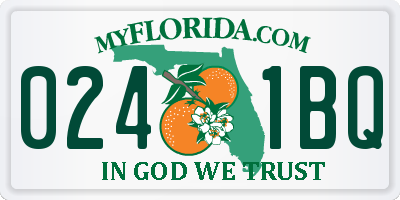 FL license plate 0241BQ