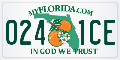 FL license plate 0241CE