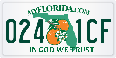 FL license plate 0241CF