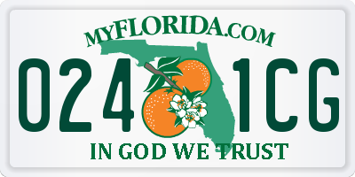 FL license plate 0241CG