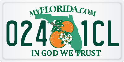 FL license plate 0241CL