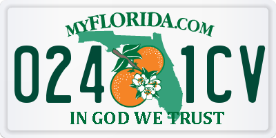 FL license plate 0241CV