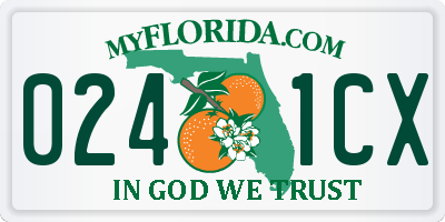 FL license plate 0241CX