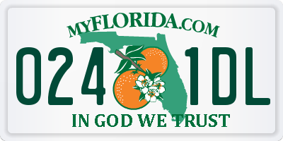 FL license plate 0241DL