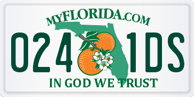 FL license plate 0241DS