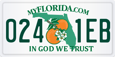 FL license plate 0241EB