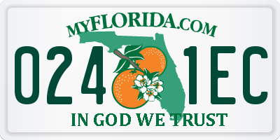 FL license plate 0241EC