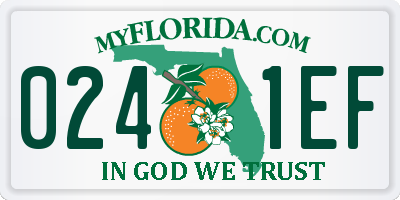 FL license plate 0241EF