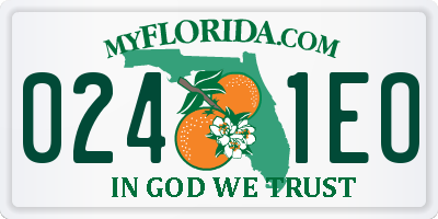 FL license plate 0241EO