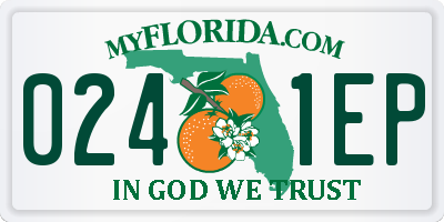 FL license plate 0241EP