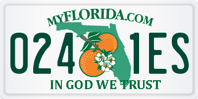 FL license plate 0241ES