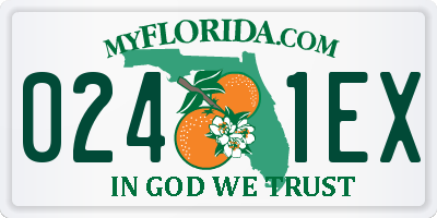 FL license plate 0241EX