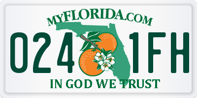 FL license plate 0241FH