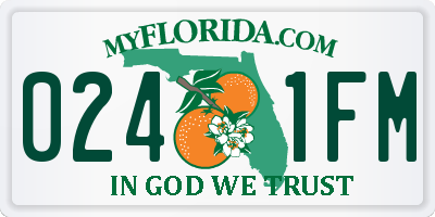 FL license plate 0241FM