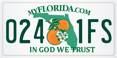 FL license plate 0241FS