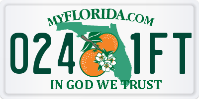 FL license plate 0241FT